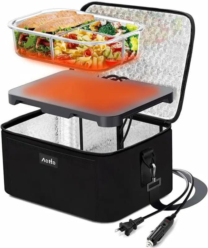 Buddew Electric Lunch Box 80W Food Heater for Adults, 12/24/110V Portable  Lunch Warmer Upgraded Heat…See more Buddew Electric Lunch Box 80W Food